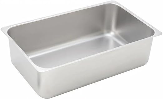 Winco 6-Inch Deep Stainless Steel Spillage Pan, Full Size