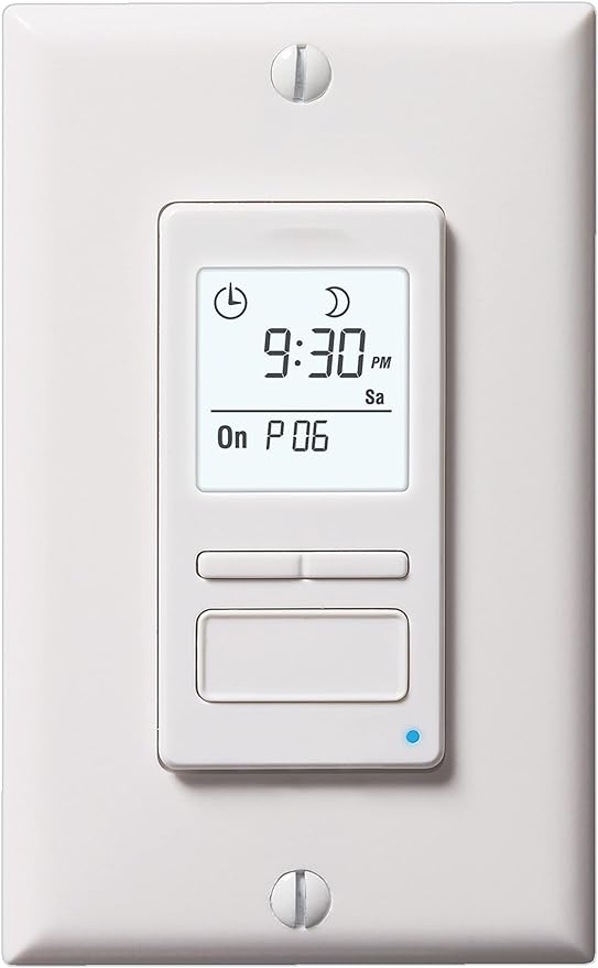 Honeywell Home RPLS740B ECONOswitch 7-Day Solar Programmable Switch, Lights and Motors, Indoor and Outdoor, Energy Saving White