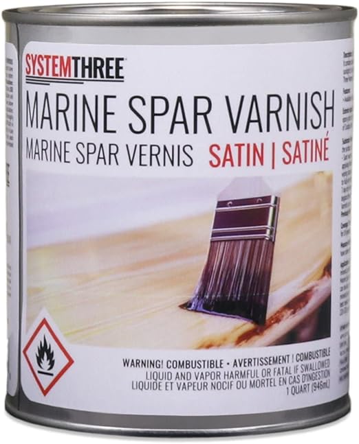 System Three Marine Spar Varnish, Satin, 1 Qt Can