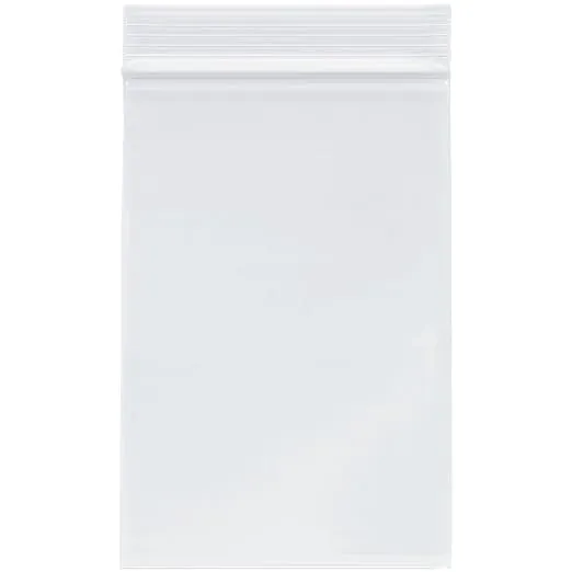 Plymor 4" x 6" (Pack of 100), 2 Mil Zipper Reclosable Plastic Bags