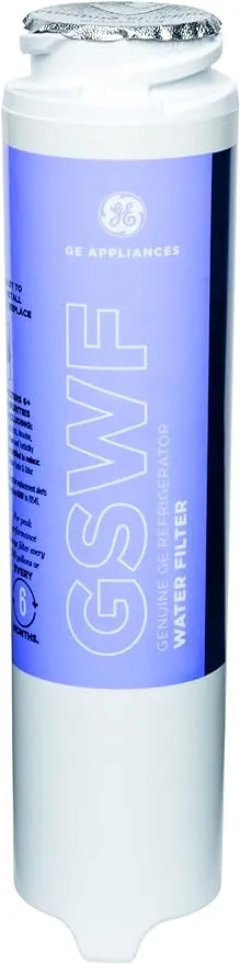 General Electric GE GSWF Refrigerator Water Filter | Certified to Reduce Lead, Sulfur, and 50+ Other Impurities | Replace Every 6 Months for Best Results | Pack of 1