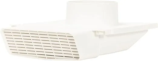 PreVent-It Soffit Vents 4 Inch - Only Design that Prevents Moist Air from Re-entering Home, Under Eave Exterior Vents for Bathroom Exhaust Fan, Screws Included, White, 1-Pack
