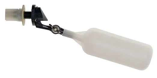 Kerick Valve MA252 PVC Mini Float Valve, Tank Mount, Adjustable Arm, 1.5 gpm at 60 psi, 1/4" Tube