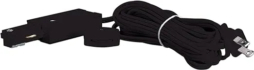 NUVO TP157 Track Lighting Live End Cord Kit, 15ft, Black Finish