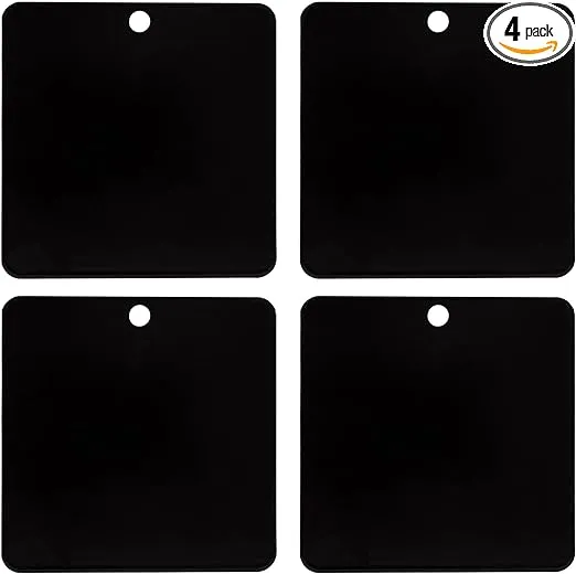 Buyers Products 8895404 Self-Adhesive Magnetic Mount Pad for Aluminum Cabs, 4 Count, for Magnetic Light Mounts, Durable Black Powdercoat, Ideal for Light Bars, Strobe Beacons and Spot Lights