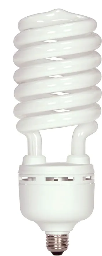 Satco S7377 105 Watt (400 Watt) 7000 Lumens Hi-Pro Spiral CFL Daylight White 5000K Medium Base 120 Volt Light Bulb, White