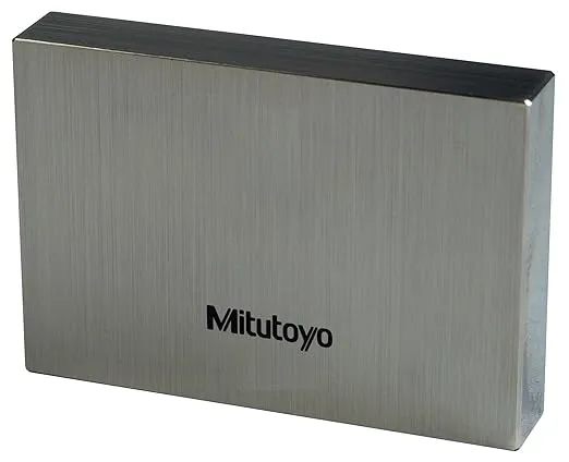 Mitutoyo 611615-531 Steel Rectangular Gage Block, ASME Grade 0, 5.0 mm Length