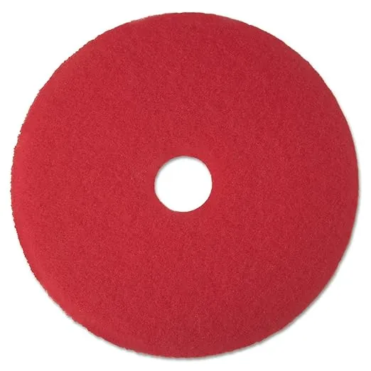 3M 08389 Low-Speed Buffer Floor Pads 5100, 14" Diameter, Red (Case of 5)