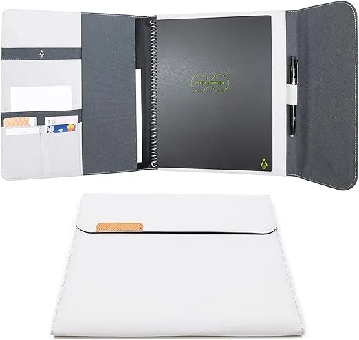 Rocketbook Capsule 2.0 Folio Cover for Core, Panda and Fusion - 100% Recyclable, with Pen Holder, Magnetic Clasp & Inner Storage - Letter Size - 8.5" x 11"