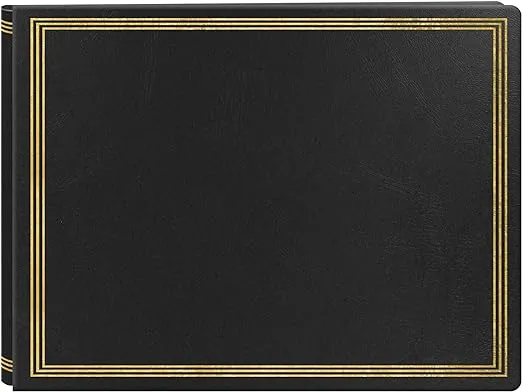 Pioneer Post-bound Deluxe Boxed Leatherette Magnetic Album, Black