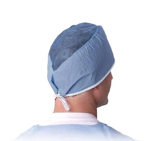 Medline NON28625Z Disposable Surgeon's Caps, Scrim, Latex Free, Blue (Pack of 100)