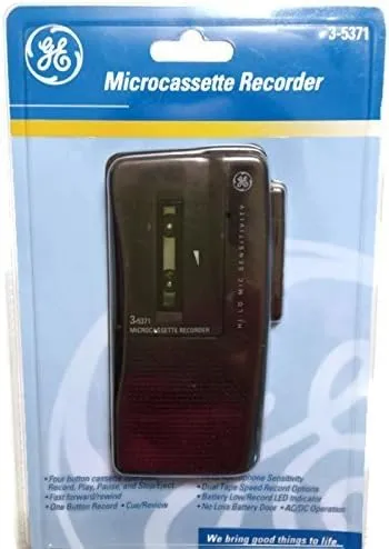 GE Microcassette Recorder, Model 3-5371