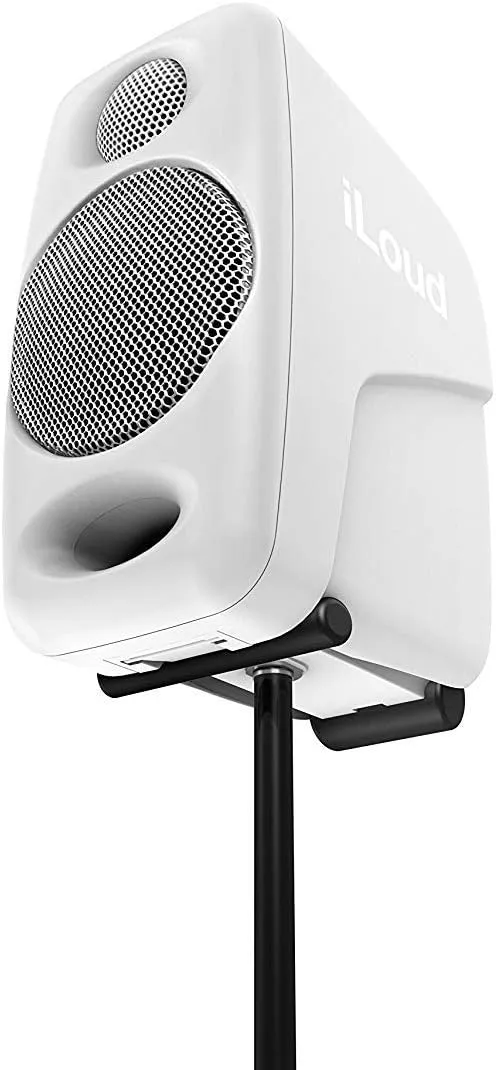 IK Multimedia iLoud Micro Monitor White 50 watt Portable Wireless Bluetooth Studio Reference Monitors, Dual Speakers for Music Production, Mixing, Mastering, Composing, producing and DJs