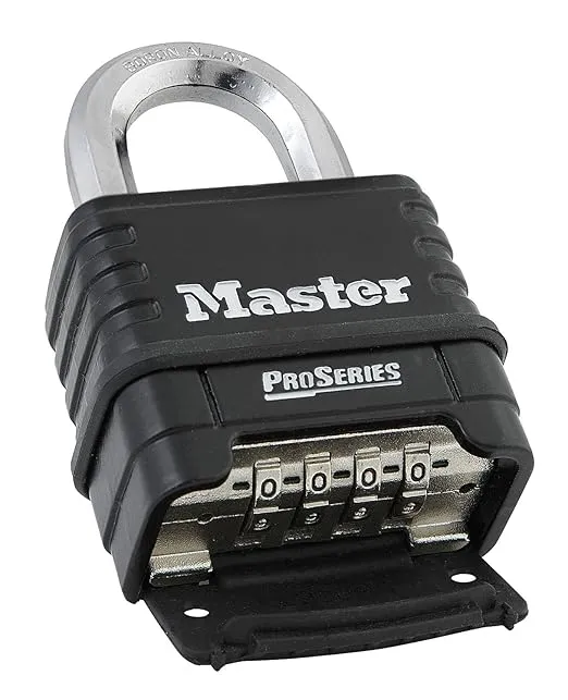 Master Lock-1178 Combination Padlock, Bottom, Black/Silver