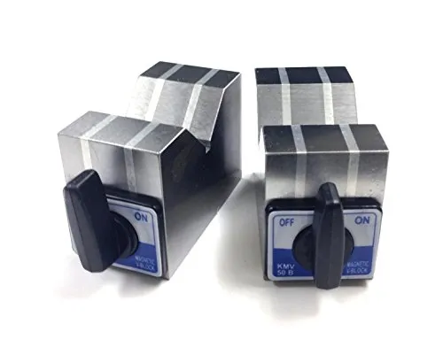 HHIP 3402-0900 Aluminum Cast Magnetic V-Block Set 4" x 2" x 3"