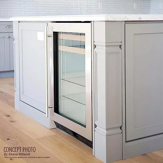 Ekena Millwork COL03X03X35HARW Hamilton Rope Cabinet Column (Top Block: 6 1/8", Bottom Block: 7 1/8"), 3 3/4"W x 3 3/4"D x 35 1/2"H, Rubberwood