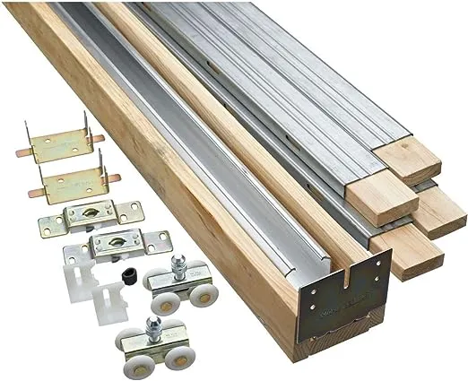 National Hardware N186-858 Pocket Door Installation Kit, Door Track & Hardware Included, Adjustable, Easy to Install