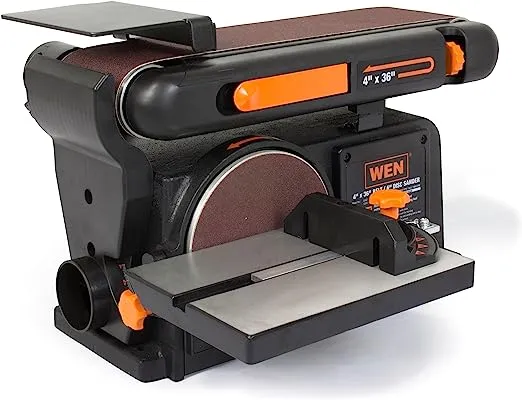 WEN Benchtop Belt and Disc Sander with 4 x 36 in. Belt, 6 in. Disc and Cast Iron Base (6502T)