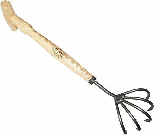 DeWit 5-Tine Cultivator with P-Grip Handle, Works as Garden Hoe and Tiller