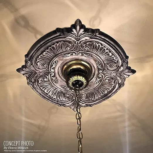 Ekena Millwork 22"OD x 3 1/2"ID x 1 1/2"P Traditional Thermoformed PVC Ceiling Medallion (Fits Canopies up to 13 1/2")