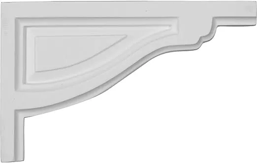 Ekena Millwork SB08X05TR-R Small Traditional, Right Stair Brackets, 8"W x 5"H x 1/2"D, Primed