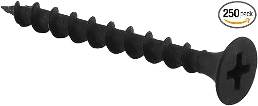 Prime-Line MP10735 Drywall Screws, #6 x 1 In., Coarse Thread, Phillips Head Drive (250 Pack)