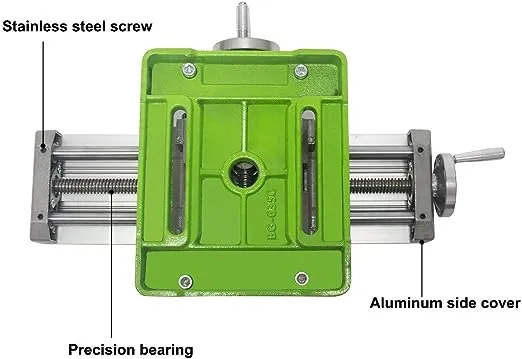AMYAMY Milling Machine Worktable,Cross Slide Table - Compound Drilling Slide Table for Bench Drill Adjustable X-Y Axis (350x100mm)