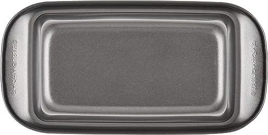 Rachael Ray Bakeware Meatloaf/Nonstick Baking Loaf Pan with Insert, 9 Inch x 5 Inch, Gray