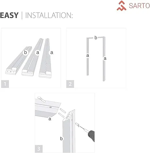 SARTODOORS - French Double Panel Lite Doors 64 x 84 with Hardware | Quadro 4088 White Silk with Frosted Opaque Glass | Pre-Hung Panel Frame Trims | Bathroom Bedroom Interior Sturdy Door