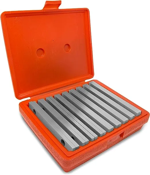 WEN 10349 18-Piece Precision-Ground 1/4-Inch Parallel Sets with Case, Chrome