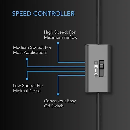 AC Infinity AIRPLATE S3, Quiet Cooling Fan System 6" with Speed Control, for Home Theater AV Cabinets