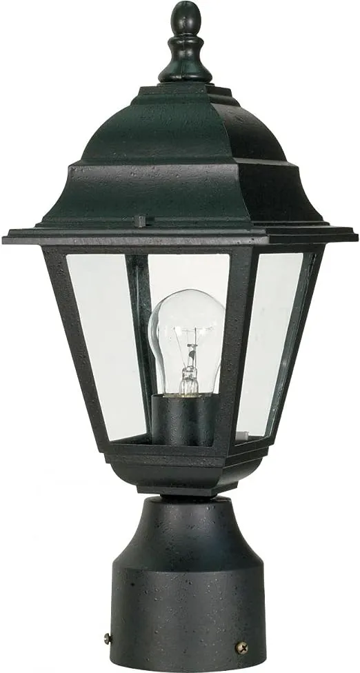 NUVO 60/548 Outdoor Post Lantern, 14 x 6 Inches, 60 Watts/120 Volts, Black