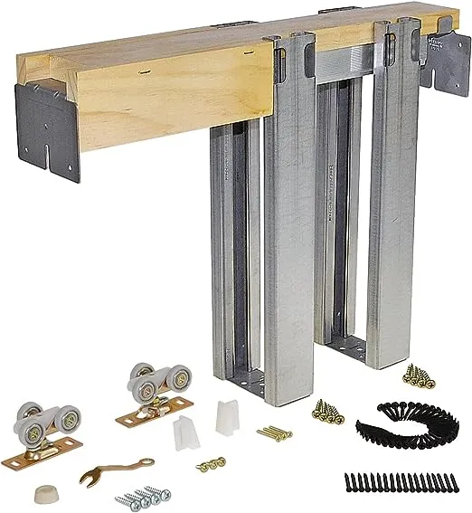 Johnson Hardware 1560 Commercial Grade Pocket Door Frame (36" x 80"), Steel Studs