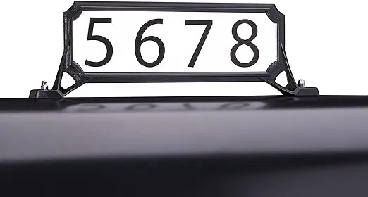 Architectural Mailboxes 3460B Manhattan Address Plaque, Small, Black