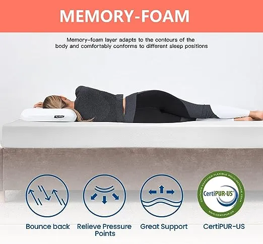 Twin Mattress 5 inch Gel Memory Foam Mattress Medium Firm Mattresses for Cool Sleep Relieving Pressure Relief CertiPUR-US Certified Mattress in a Box,Twin