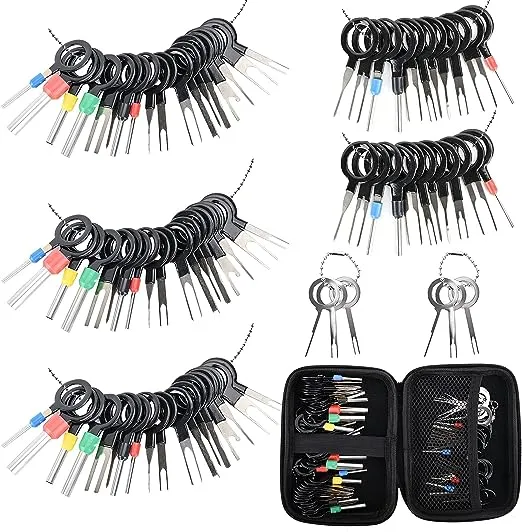 Terminal Removal Tool Kit 82 Pcs Depinning Tool Electrical Connector Pin Removal Tool Kit Pin Extractor Terminal Release Tool Set for Automotive Car