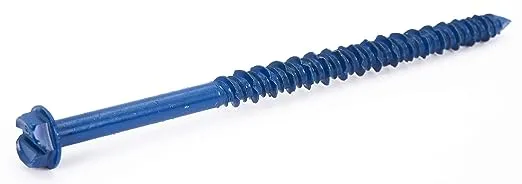 CONFAST 3/16" x 3-1/4" Hex Head Concrete Screw Anchor with Drill Bit for Anchoring to Masonry, Block or Brick (100 per Box)