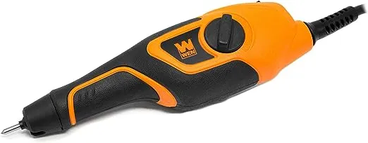 WEN 21D Variable-Depth Carbide-Tipped Engraver for Wood and Metal , Lightweight, Variable Speed, Compact, Orange