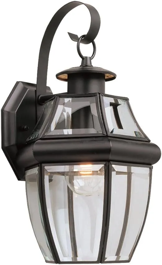 Sea Gull Lighting 2252787 Lancaster One Light Outdoor Wall Lantern, Black