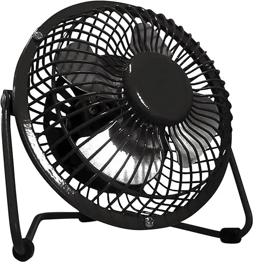 Optimus F-4040BK 4" Personal Metal Fan - Black