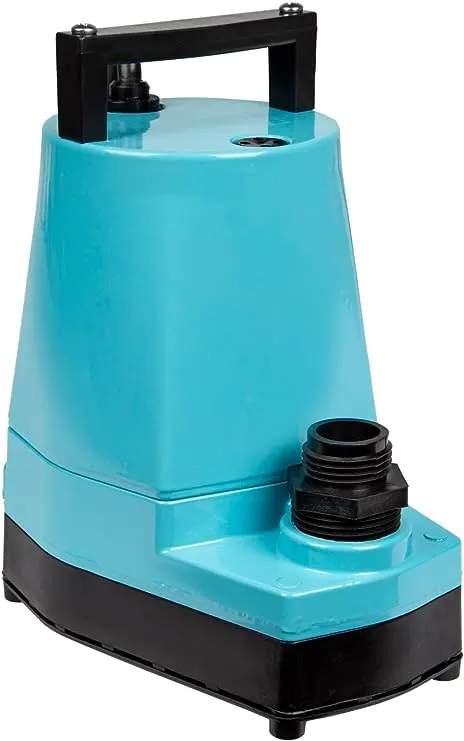 Little Giant 5-MSP 115-Volt, 1/6 HP, 1500 GPH, Aluminum Manual Utility Pump, 25-Ft. Cord, Blue 505712