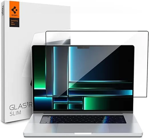 Spigen Tempered Glass Screen Protector [GlasTR Slim] Designed for MacBook Pro 14 inch (M4 / M4 Pro / M4 Pro Max / M3 series / M2 series / M1 series)