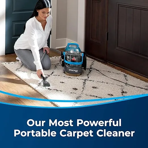 Bissell Little Green Pro Portable Carpet & Upholstery Cleaner and Car/Auto Detailer with Deep Stain Tool, 3" Tough Stain Tool, Plus Two 8 oz. Trial-Size Formulas, 3194