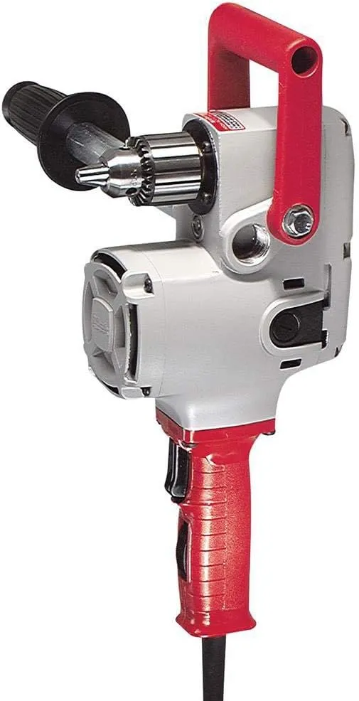 MILWAUKEE'S Right Angle Drill, 1/2 In, 300/1200 RPM,Black, Red and Silver (1675-6)