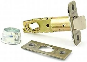 Schlage 16-211 2 3/8 or 2 3/4 Replacement Deadlatch with Triple Faceplate Opti, Antique Brass