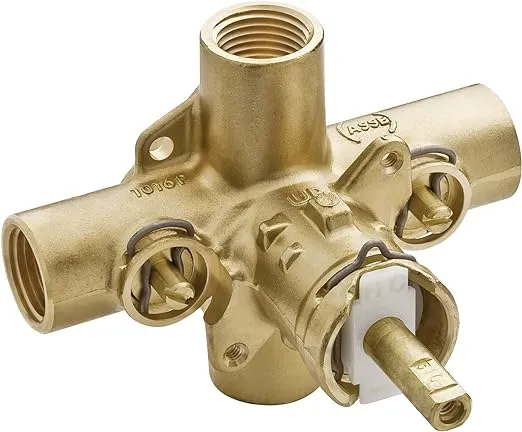 Moen Rough-In Posi-Temp Pressure Balancing Cycling Shower Valve with Stops, 1/2-Inch IPS Connections, 2590