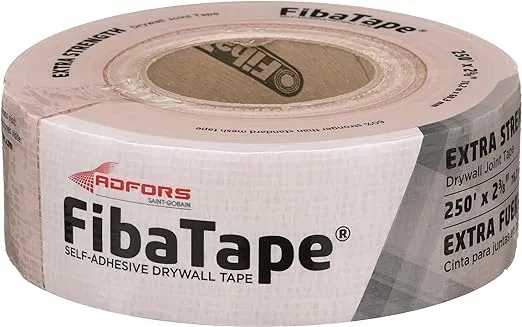 Norton Abrasives - St. Gobain FibaTape FDW8666-U 2-3/8x250 Extra Strength Drywall Joint Tape, White