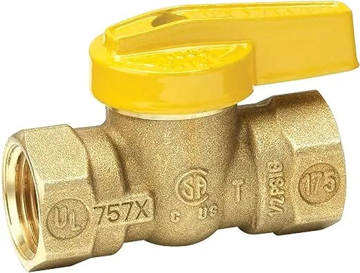 Homewerks VGV1LHB4B Premium Gas Ball Valve x Female Thread, Brass, 3/4-Inch, 0.75-Inch