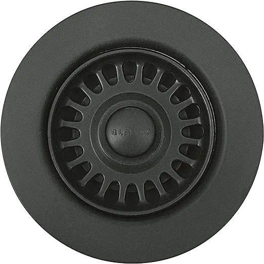 BLANCO, Anthracite 441090 SILGRANIT-Matched Kitchen Drain Basket Strainer, 3.5"
