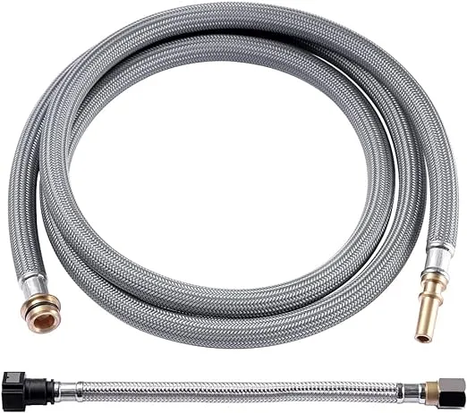 88624000 Pull-out Hose Combo for Hansgrohe Kitchen Faucets, Pull-down Spray Hose Replacement with Brass Connectors, 59-Inch + 10.5-Inch